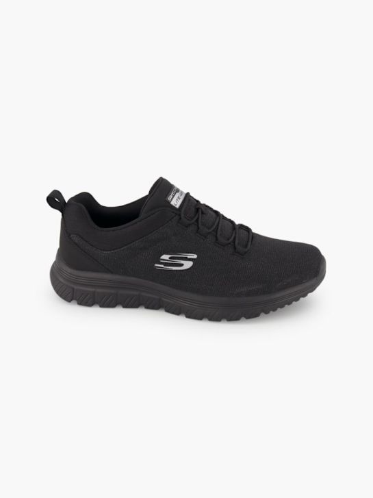 buty do biegania skechers graceful 4.0 slip-on trainer czarne rico
