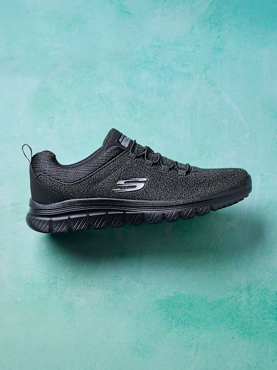 buty do biegania skechers graceful 4.0 slip-on trainer czarne rico