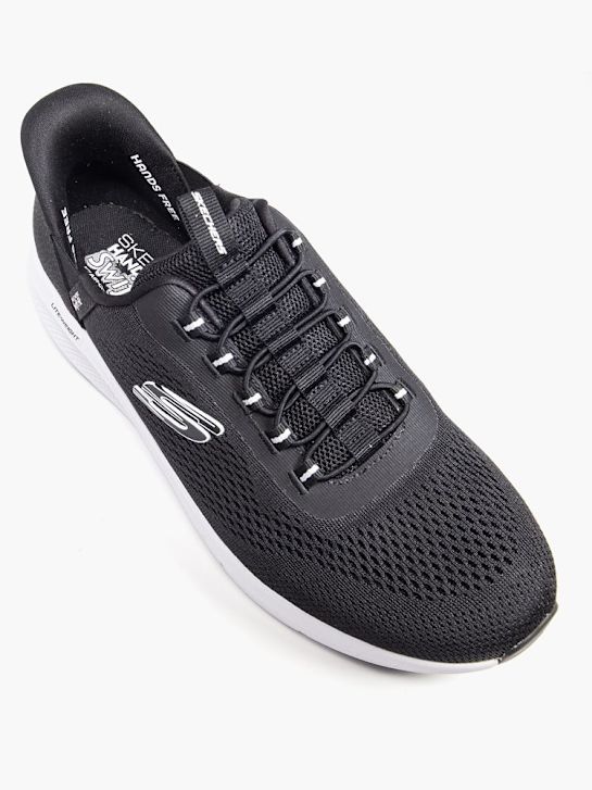 buty do biegania skechers swift fit slip-on trainer czarny rico