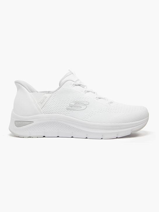 buty do biegania skechers arch comfort amp swift fit slip-on trainer biały rico