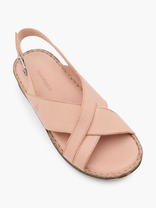 sandały hush puppies na obcasie różowy rico