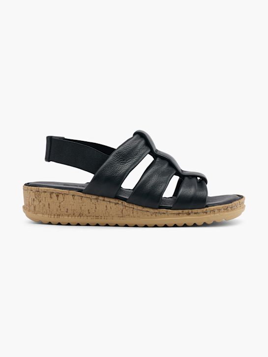 sandały hush puppies na obcasie w kolorze czarnym rico