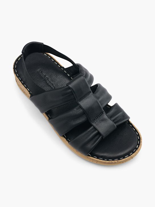 sandały hush puppies na obcasie w kolorze czarnym rico
