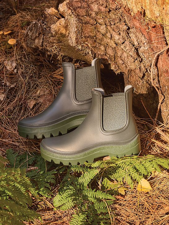 gumowe buty graceland w kolorze khaki rico