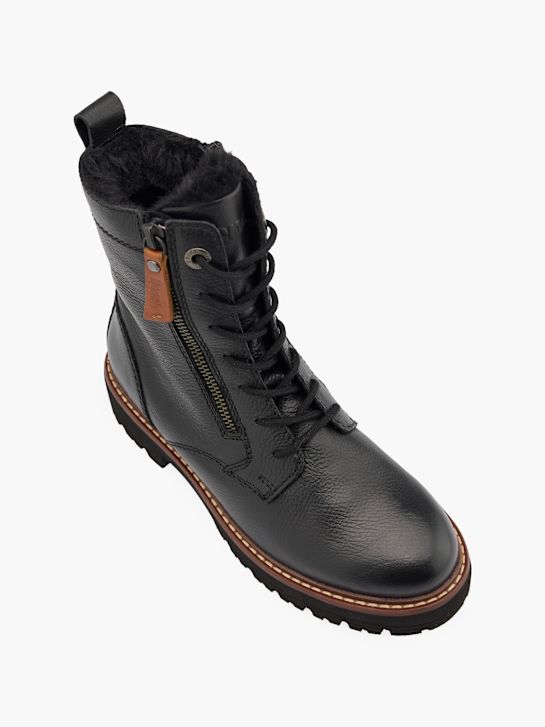 buty sznurowane do ławki czarny rico