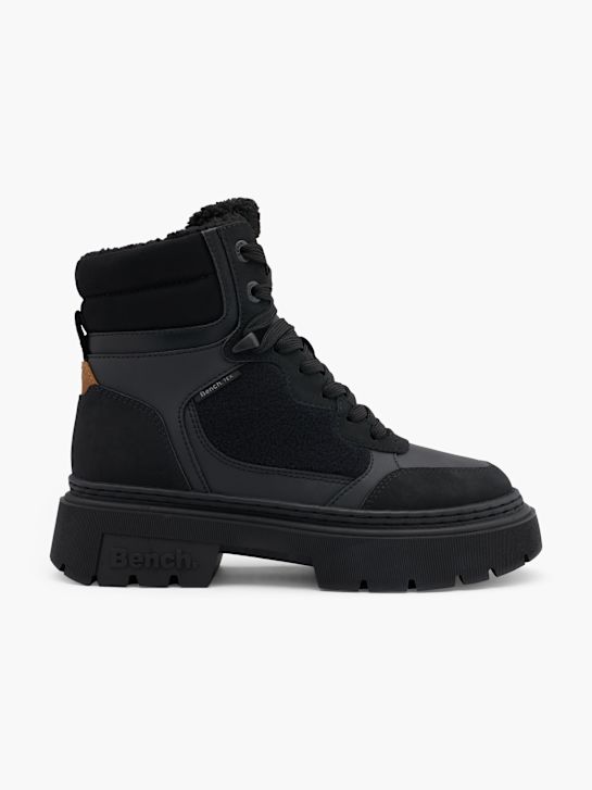 buty sznurowane do ławki czarny rico