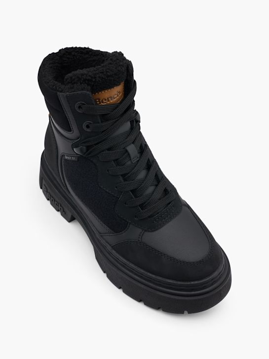 buty sznurowane do ławki czarny rico