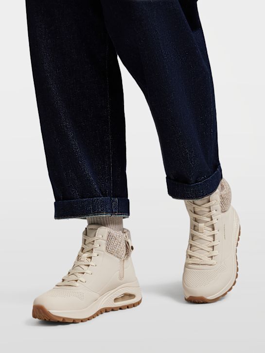 buty do biegania skechers uno na solidne sznurowane beżowy rico