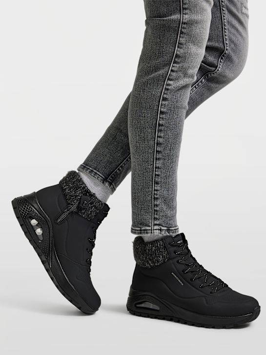 wytrzymałe buty skechers uno sznurowane czarny rico