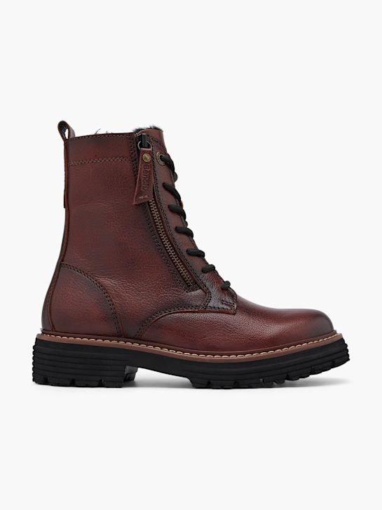 buty sznurowane do ławki bordowy rico